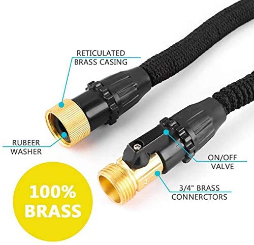 Akarden Garden Hose, 50ft Expandable Hose, Flexible Water Hose with 9 Function Spray Nozzle, Best Choice for Watering Outdoor Lawn
