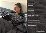 DensityComfort Premium Adult Weighted Blanket | 20 lbs Queen Size 60x80 | 100% Certified Oeko-TEX Cotton | Grey Heavy Throw Blanket with Glass Beads