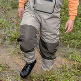 8 Fans Men’s Fishing Chest Waders 3-Ply Durable Breathable and Waterproof with Neoprene Stocking Foot Insulated Fishing Chest Waders, for Duck Hunting, Fly Fishing, A Mesh Storage Bag Included