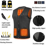 Veczom Heated Vest Heated Jacket Electric Heating Vest for Men Women USB Charging Lightweight Outdoor Hike Fishing Camping Hunting Washable Warm Clothes (Battery NOT Included)