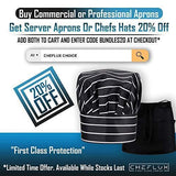 CHEFLUX [12pk] Premium Professional Red Restaurant Aprons with 2 Large Pockets [Bulk] Chef Cooking Bib Apron for Kitchen Waitress [Unisex] Men Women [53 g Lightweight] BBQ Painting Stylist Artist