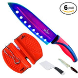 SiliSlick Bundle of 6. 2 Stage Portable Knife Sharpener. Tungsten and Ceramic blades for Complete and accurate sharpening