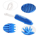 [2Pcs] Pet Hair Remove Brush, Best Car & Auto Detailing Brush Portable Dogs Cats Hair&Lint Remover Brush Rubber Massage Brush for Car&Auto Furniture, Carpet, Clothes, Leather (Blue and Green)