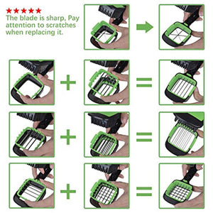 Nicer Dicer Quick, LONGMADA 5 In 1 Vegetables Cutter Fruits Cutter Chopper Slicer Column Egg Cutter Perfect for Kitchen (Green)