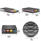 RECAPS Coffee Pod Holder Drawer Storage Coffee Capsules Kitchen Organizer Compatible with Vertuoline Stores 40 Capsules Black Color