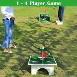 OOFIT Smiling Face Golf Cornhole Game with Chipping Mats Tailgate Chipping Game Set, Great Fun with Friends and Family