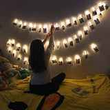 40 LED Photo Clip String Lights, Battery Powered Lights with Photo Clips,Picture Lights for Hanging Photos Pictures Cards, Memos, Artwork, Ideal Gift for Dorms Bedroom Decoration (Warm White)