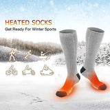 XBUTY Heated Socks for Women Men, Rechargeable Electric Socks Battery Heated Socks, Cold Weather Thermal Socks Sports Outdoor Camping Hiking Warm Winter Socks