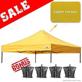 ABCCANOPY Pop Up Canopy Replacement Top Cover 100% Waterproof Choose 18+ Colors (Top White)