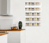 ESYLIFE 5 Tier Wall Mount Spice Rack Organizer Kitchen Spice Storage Shelf - Made of Sturdy Punching Net, White