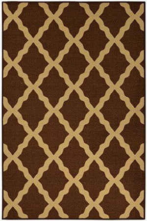 Ottomanson Glamour Collection Contemporary Moroccan Trellis Design Kids Rug (Non-Slip) Kitchen and Bathroom Mat Rug, 3'3" X 5'0", Grey