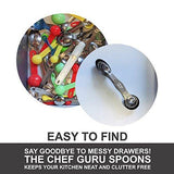 6 Piece Nesting Magnetic Measuring Spoon Professional Set 18/10 Stainless Steel for Easy & Organized Cooking and Baking by The Chef Guru