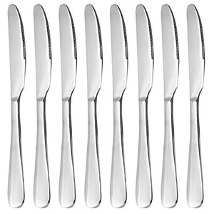 Dinner Knives, MCIRCO 8 Piece 18/10 Heavy-Duty Stainless Steel Butter Knives Dinner Knife Set Table Knives Flatware Set