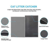 Bull-o Cat Litter Mat Litter Trapper Size 24” X 15”, Honeycomb Double-Layer Design Waterproof Urine Proof Material, 2-Layer Sifting Easy Clean Scatter Control