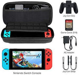 Nintendo Switch Case, VUP Switch Hard Cover Protective Travel Storage Shell for Nintendo Switch Console & Accessories with 18 Game Cartridges and Handle (Gray)