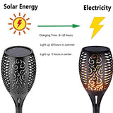 IOO Solar Torch Lights Outdoor Waterproof Dancing Flickering Flames Torches Landscape Decoration Lighting Security Path LED Light for Garden Pathways Yard Patio 4 Pack