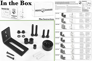 Barn Door Floor Guide Stay Roller | Floor Guides With 8 Setup Options | Flush Design | Perfect Fit for ALL Barn Doors | Bottom Bracket Sits Flat On Ground | One Adjustable Wall Guide per unit ordered