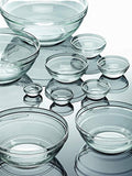 James Scott 10 Piece Set Stackable European Made lead Free Glass Kitchen Prep, Dipping Sauce, Dessert, Salads, Candy Dish or Nut Bowls. Prep Bowls