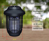 Insect Killer Zapper- 40W bulbs Super Strong Zapper - Home/Commercial- Bug Zapper- Mosquito Killer- Waterproof- Indoor & Outdoor