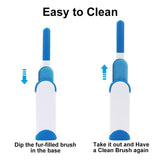 VOCOO Pet Hair Remover,Fur Hair to Hair Cleaning Clothes Fabric Magic Brush/to The Machine with Self-Cleaning Base Double-Sided Brush to Remove Clothing and Furniture Pet Hair (Blue)
