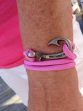 Chasing Fin Adjustable Bracelet 550 Military Paracord with Fish Hook Pendant