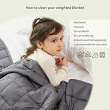 Weighted Idea Sleep Weighted Blanket | 12 lbs | 48''x78'' | Cotton | Grey | for Adult Woman and Man