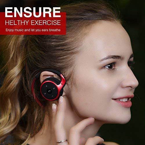 Small Bluetooth Headphones Behind The Head, Sports Wireless Headset with Built in Microphone and Crystal-Clear Sound, Fold-able and Carried in The Purse, and 12-Hour Battery Life, Blue