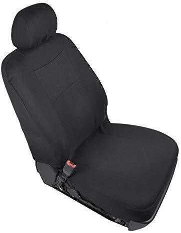 BDK OS-309-BG Polypro Black/Car Seat Cover, Easy Wrap Two-Tone Accent for Auto, Split Bench, Tan Beige