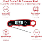 ORDORA Digital Meat Thermometer Oven Safe with Dual Probe, Instant Read Food Thermometer with Backlight, Magnet, Auto Calibration for Indoor & Outdoor Cooking, BBQ, Grill, Kitchen, Milk, Turkey