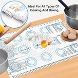 Silicone Baking Mat with Measurements, Non-Stick Pastry Mat for Rolling Dough Non Slip Heat Resistance Liner (23.1'' x 15.2'' - 2 Pack)
