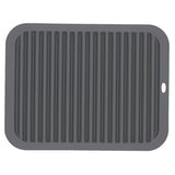 9“×12”Rectangular large silicone trivet Non slip trivet Jar opener Flexible Durable Large coaster Dishwasher Safe heat resistant mat (2 Pack black)