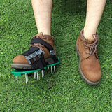 TONBUX Lawn Aerator Shoes, 26 Spikes and 4 Adjustable Straps Ready for aerating Your Yard, Lawn, Roots & Grass, Heavy Duty Spiked Sandals Shoes with Garden Work Gloves