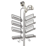 mDesign Hand Held Hose Bathroom Shower Caddy for Shampoo, Conditioner, Soap - Bronze