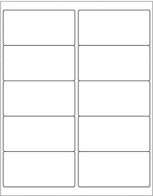 100 Sheets Sticker Labels Shipping Address Labels for Laser/Ink Jet Printer (2-up)