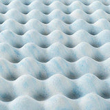 Zinus 1.5 Inch Swirl Gel Memory Foam Air Flow Topper, Full