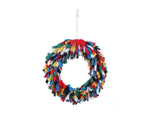 Borangs Bird Toys Parrot Shredding Toys Birds Cotton Preening Grooming Ropes Colorful Hanging Swing Snuggle Ring Toy Bird Cage Accessories for African Grey Cockatoos Conure Parakeet Quaker, 12 inch