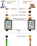 CROSOFMI Sprinkler Timer Digital Programmable Garden Lawn Hose Faucet Watering Timer Irrigation System Controller/Child Lock Mode/Auto&Manual Mode/Rain Delay/3 Inches Large Screen/IP65 Waterproof