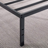 Best Price Mattress Queen Bed Frame - 14 Inch Metal Platform Beds w/ Heavy Duty Steel Slat Mattress Foundation (No Box Spring Needed), Black