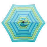 Abba Patio Outdoor 9-Feet Table Umbrella with Push Button Tilt and Crank Lift, Turquoise Striped