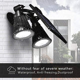 Solar Motion Sensor Light Outdoor, Vandeng Upgraded Double Spotlights 12 LED Dual head Waterproof 360-Degree Rotatable Solar Powered Security Lights for Patio Garden Porch Driveway Pathway Garage