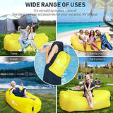 Inflatable Lounger Air Sofa Pouch Inflatable Couch Air Chair Hammock with Pillow Portable Waterproof Anti-Air Leaking for Outdoor Camping Hiking Travel Pool Beach Picnic Backyard Lakeside Christmas