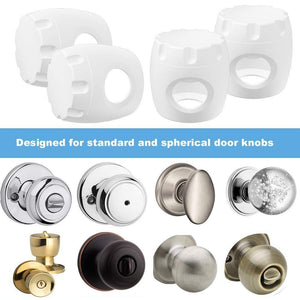 Door Knob Safety Cover, Child Proof Door Knob Covers, Baby Safety Doorknob Handle Cover Lockable Design. (4Pack)