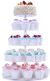 BonNoces 5 Tiers Round Acrylic Pastry Wedding Cupcake Stands Tower Tree-Cupcake Carrier-Clear Tiered Cake Stand Tall Jumbo-Round Dessert Stands-Cupcake Display Stand