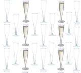 60 pc Gold Glitter Classicware Glass Like Champagne Wedding Parties Toasting Flutes (1 Box = Quantity 60)