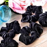 Whaline Macaron Theme Hair Scrunchies, Ice Cream Color Elastic Scrunchy Bobbles Velvet Hair Bands Soft Hair Ties Hair Accessories for Women Kids Girls (12 Colors)