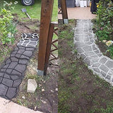 VIPITH New Upgrade Version 13 x 13 inch DIY Walk Maker Concrete Stepping Stone Mold Reusable Patio Path Mold Maker Garden Lawn Paving Stone Mold