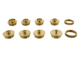 DCT Brass Router Template Guides Bushing 8-Piece Set and 2 BONUS Lock Nuts - Porter-Cable Guide Bushings 5/16 to 1 Inch