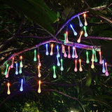 SUPSOO Solar String Lights 40 LED Water Drop Solar Waterproof Lights for Garden, Patio, Yard, Home, Parties - White