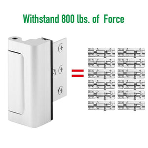 Home Security Door Lock, 2 Pack Upgrade Easy Unlock Childproof Door Reinforcement Lock with 3" Stop Withstand 800 lbs for Inward Swinging Door, Add Extra Lock to Defend Your Home Safe