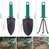 Sanwo Garden Tools Set, 10 Pieces Gardening Tool with Durable Carrying Case, Ergonomic Handle Trowel Rake Weeder Pruner Shears Sprayer, Garden Hand Tools Gift for Women